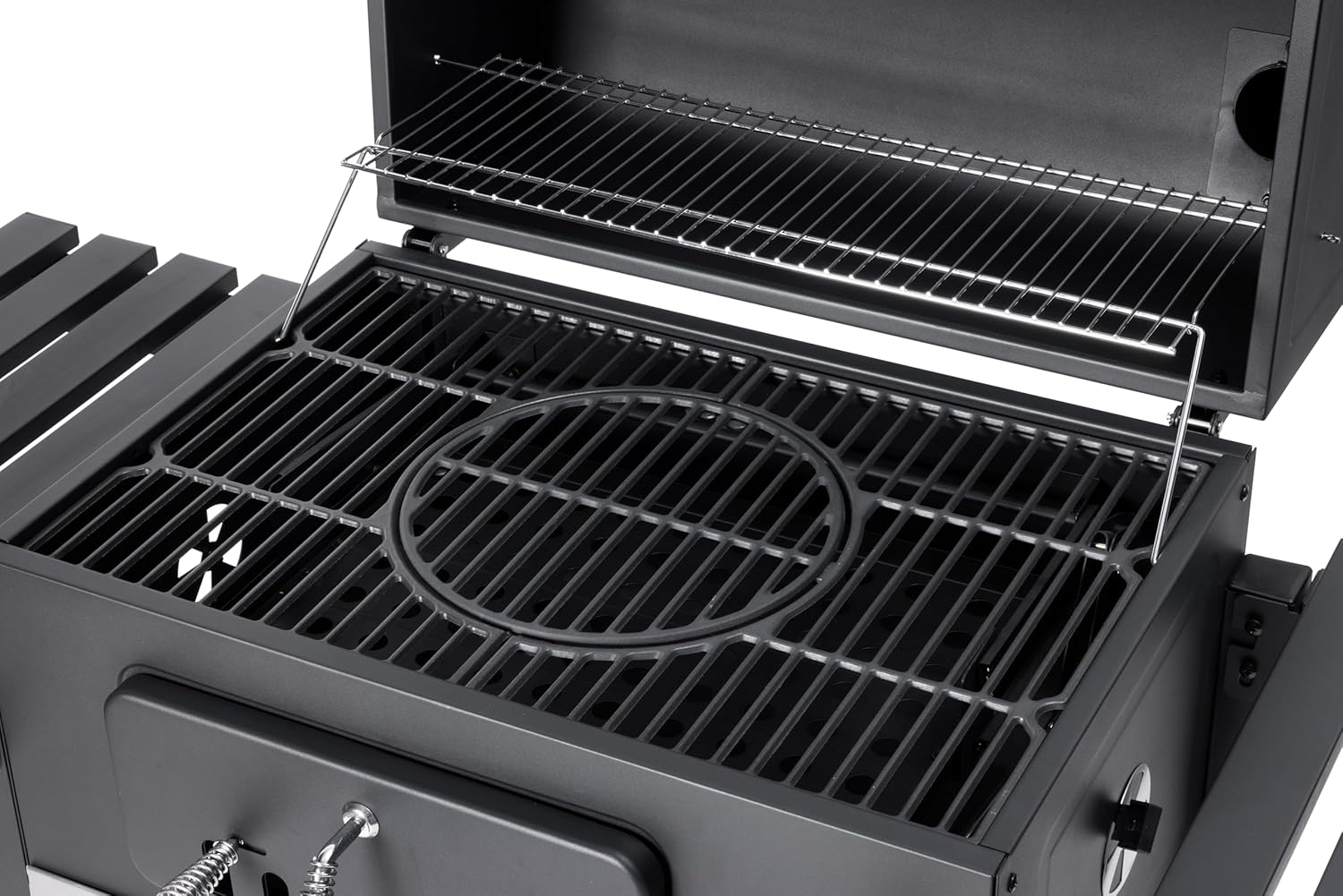 Tarrington House Holzkohlegrill Memphis XL, Ablagetische, Deckel mit Thermometer, fahrbar, Stahl, schwarz