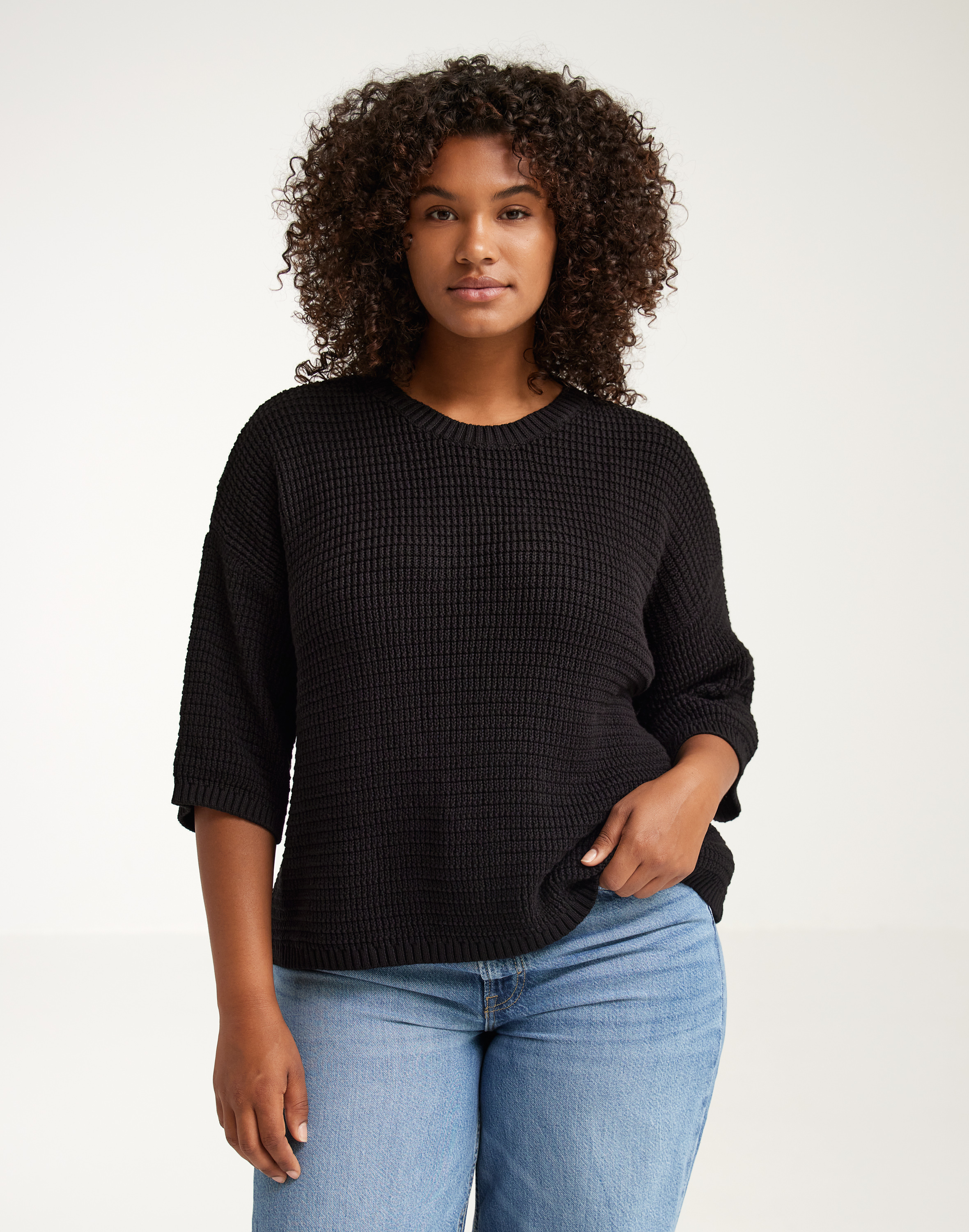 Gestructureerde katoenen blouse voor dames