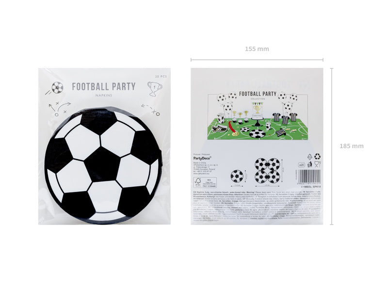 Servetten Voetbal 13,5cm 20st