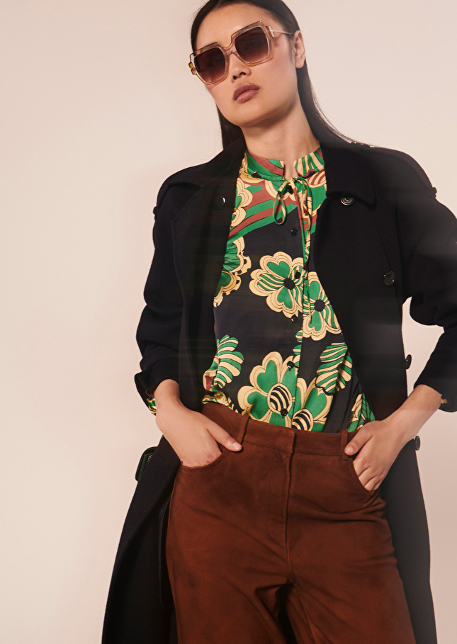 Chemise Clembleu nuit imprimée à fleurs