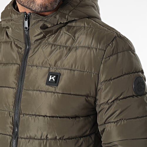 Doudoune Chauffante Capuche Vert Kaki