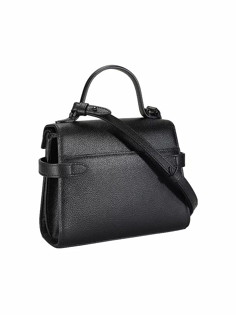 LE TANNEUR Ledertasche - Henkeltasche EMILIE FLAP Small schwarz