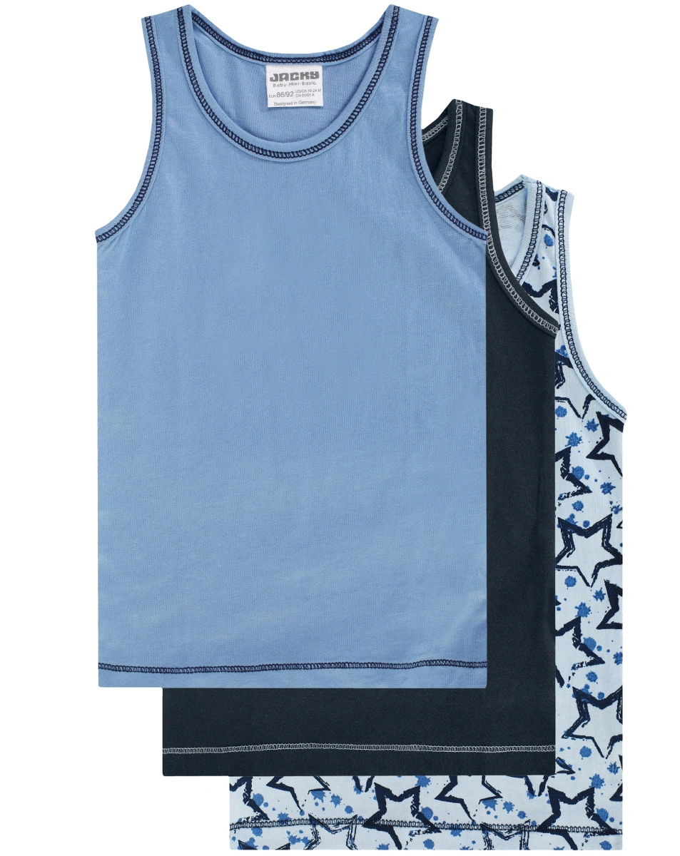 Unterhemd STARLIGHT 3er-Pack in blau