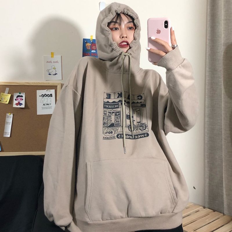 Iduna - Cartoon bedrukte hoodie