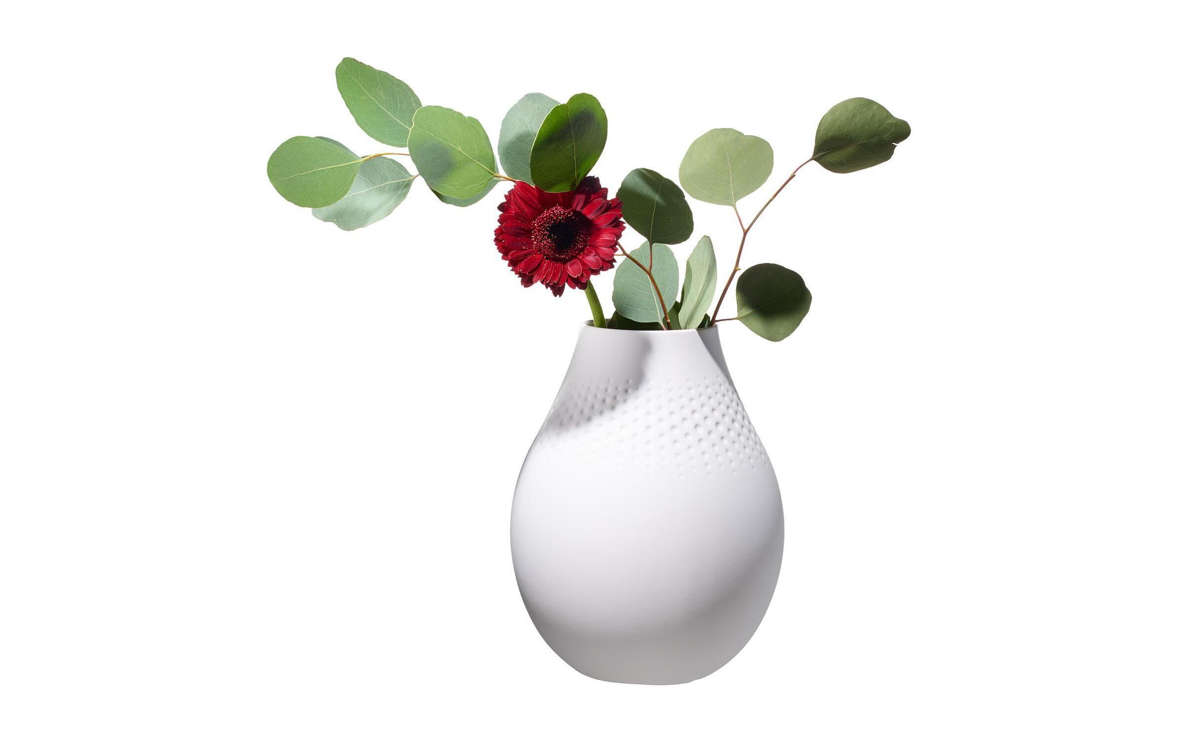 Vase Collier Perle No. 2, WeissWeisse Vase aus Porzellan