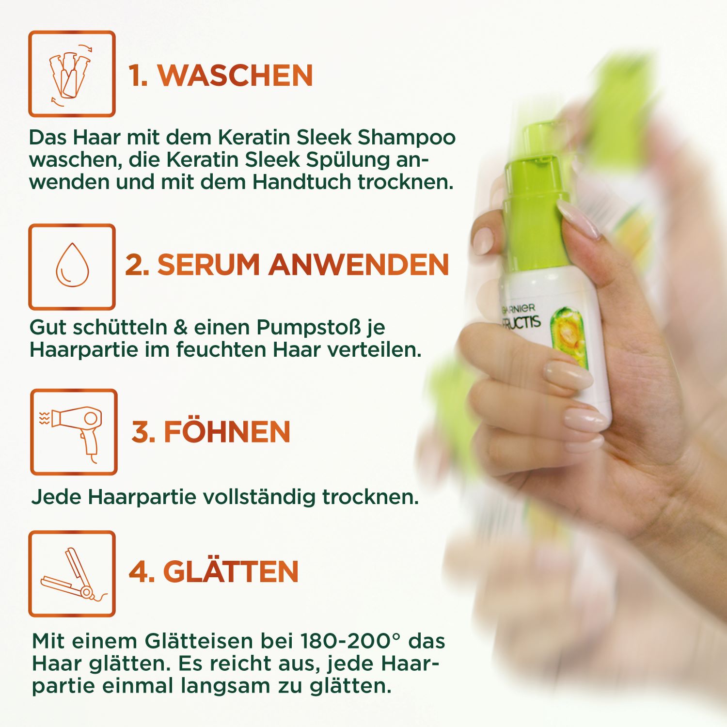 FRUCTIS Sleek & Stay Heat-Activated Serum<br>50 ml