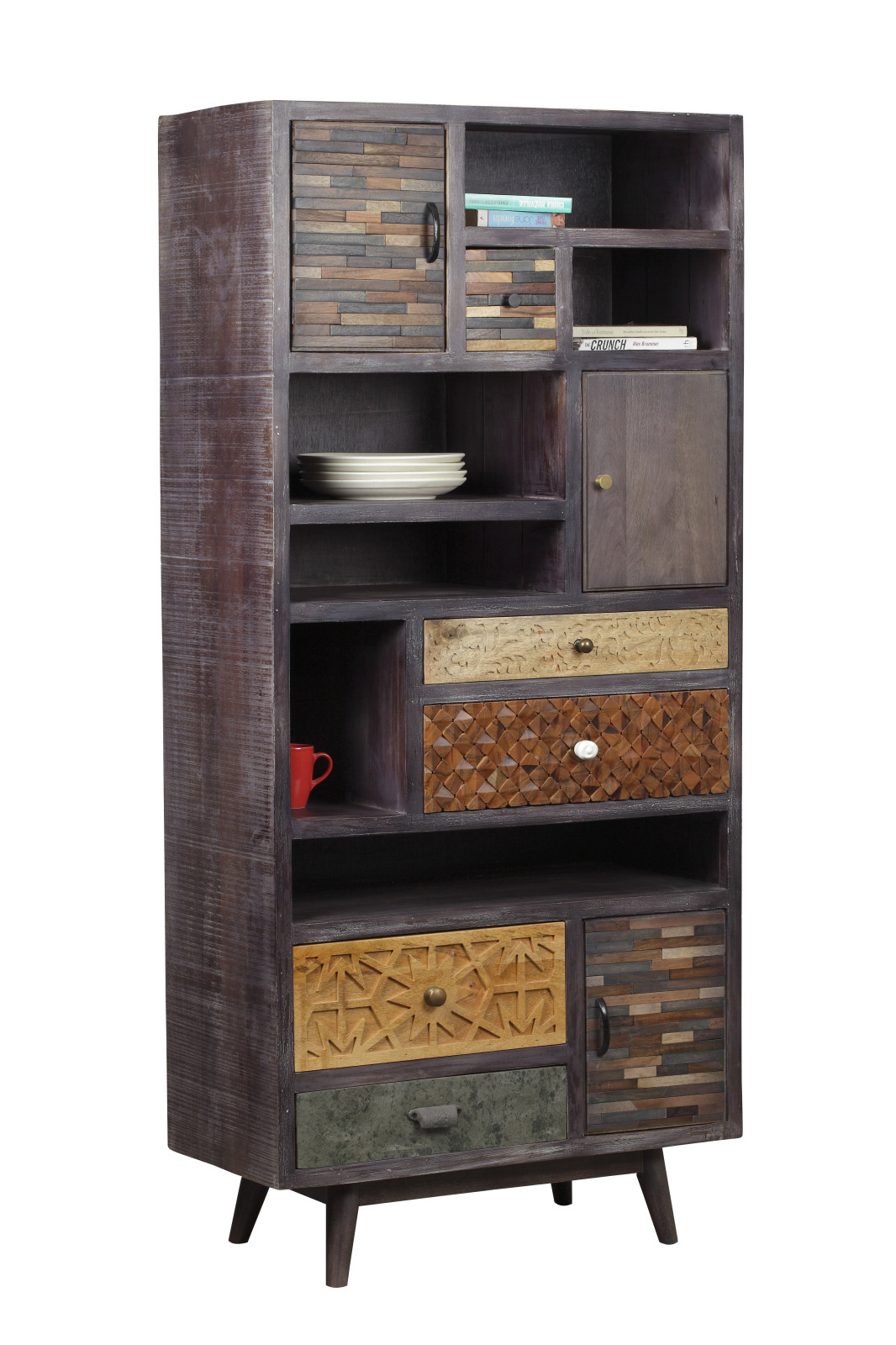 Regal TOBOL - braun-mehrfarbig - 80 cm breit