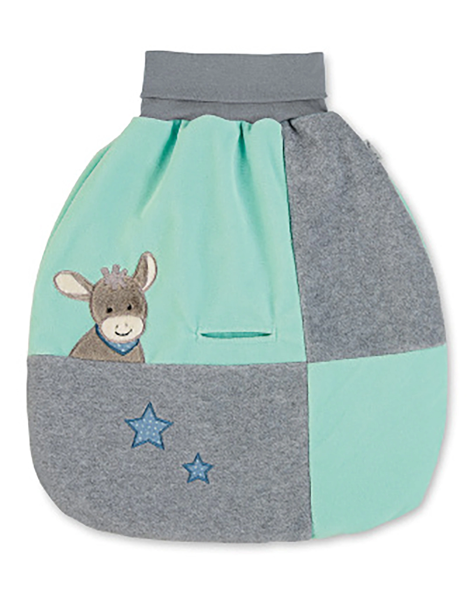 Strampelsack EMMI ESEL (48x42) in türkis/grau