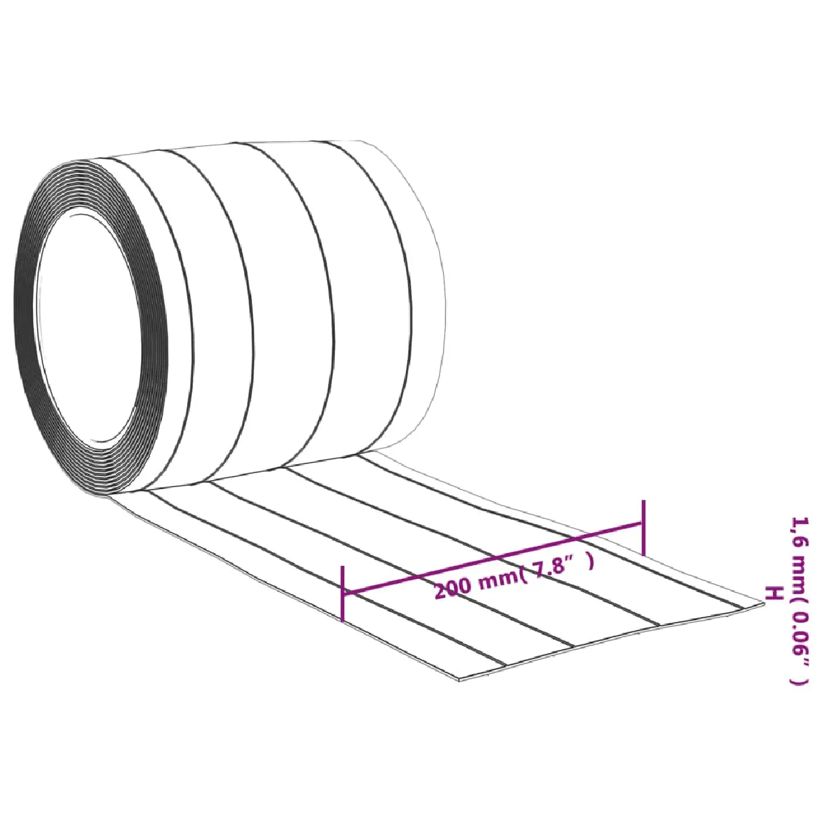 vidaXL - Rideau de porte transparent PVC 200 mm x 10 m