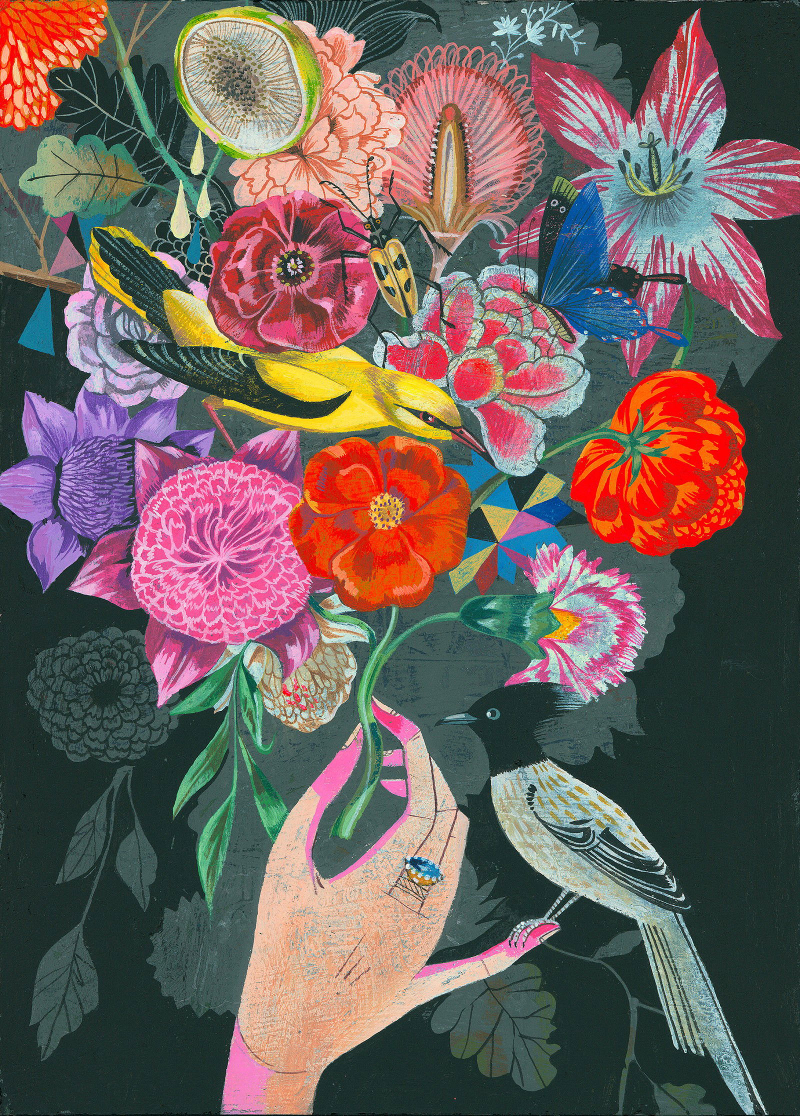 Flowers by Olaf Hajek - Limited Edition. Edition of: 100. Signed.