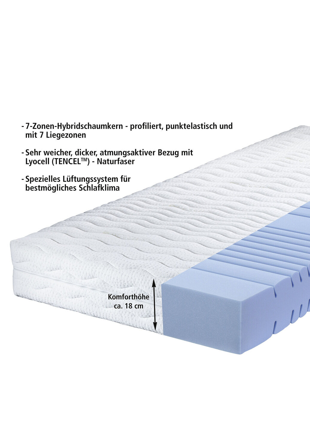 7-Zonen-Cellflexkern-Matratze von Murmelland