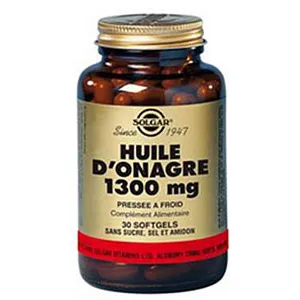 Huile d'Onagre 1300mg - Equilibre Féminin - Maintien des tissus de la peau - 30  Capsules