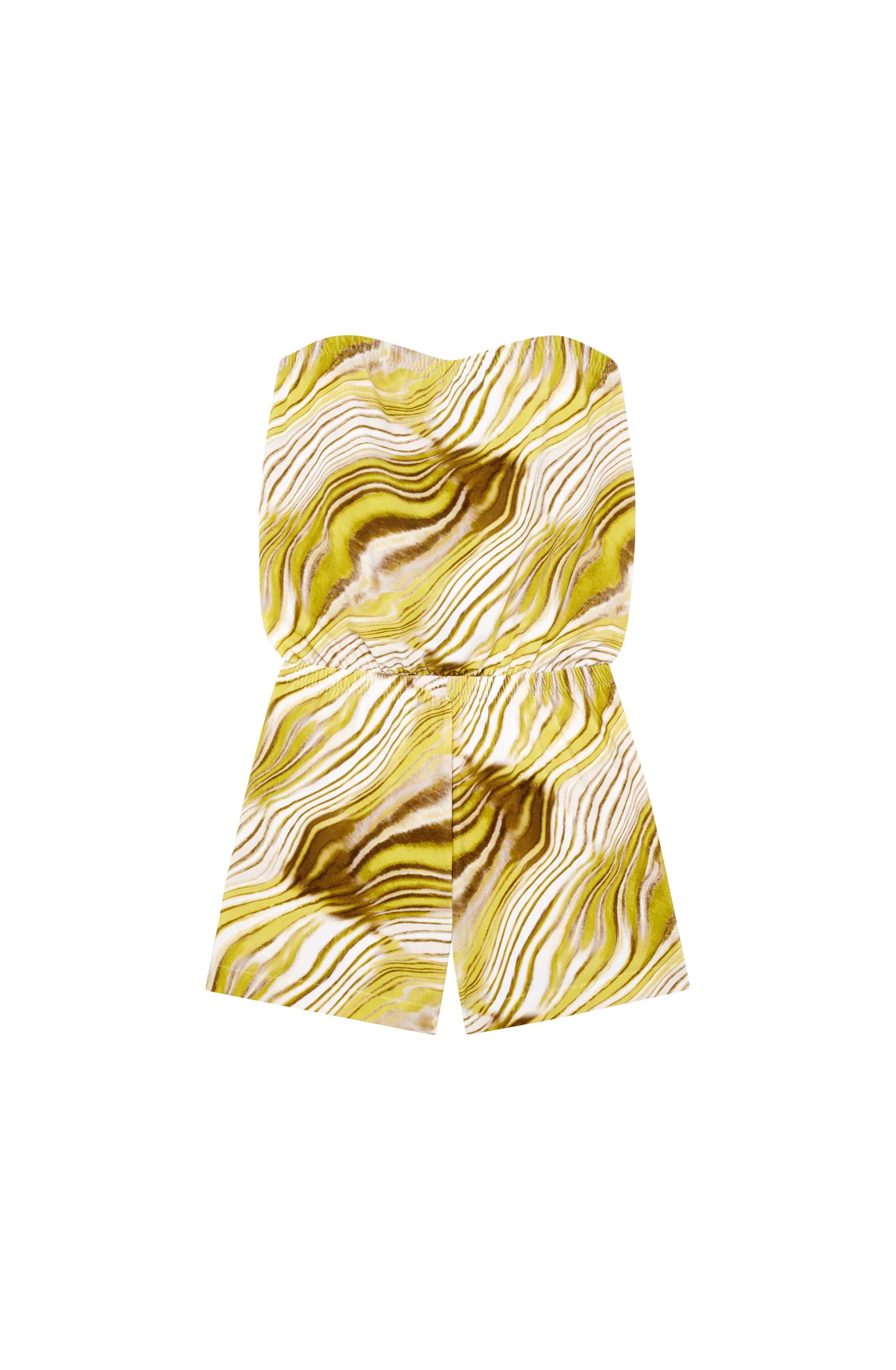 clady Combinaison short bustier imprimée Matcha