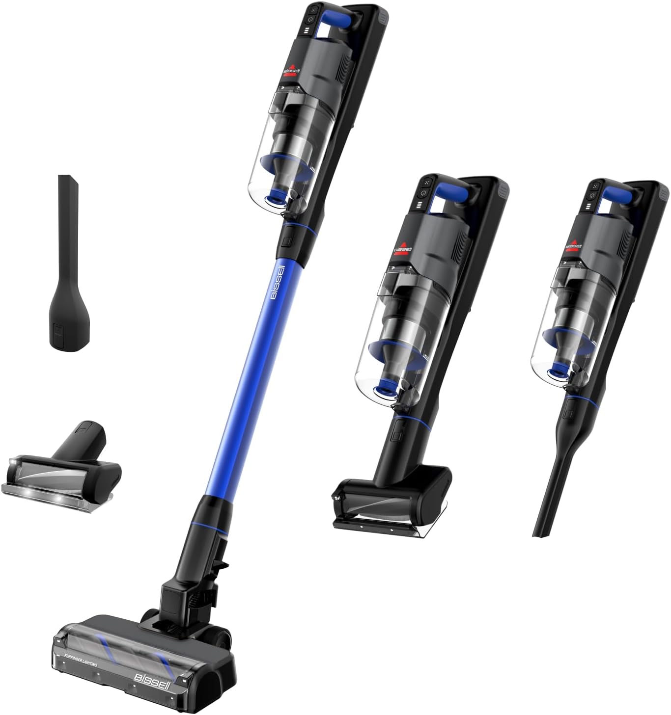 BISSELL PowerClean FurFinder, Akku Staubsauger, 200W Motor, FurFinder-Licht, nicht verheddernde Bürstenrolle, Staubsauger Kabellos, freistehend,HEPA-Filter, 2000 mAh Wechselakku, 40 min Laufzeit 4089N