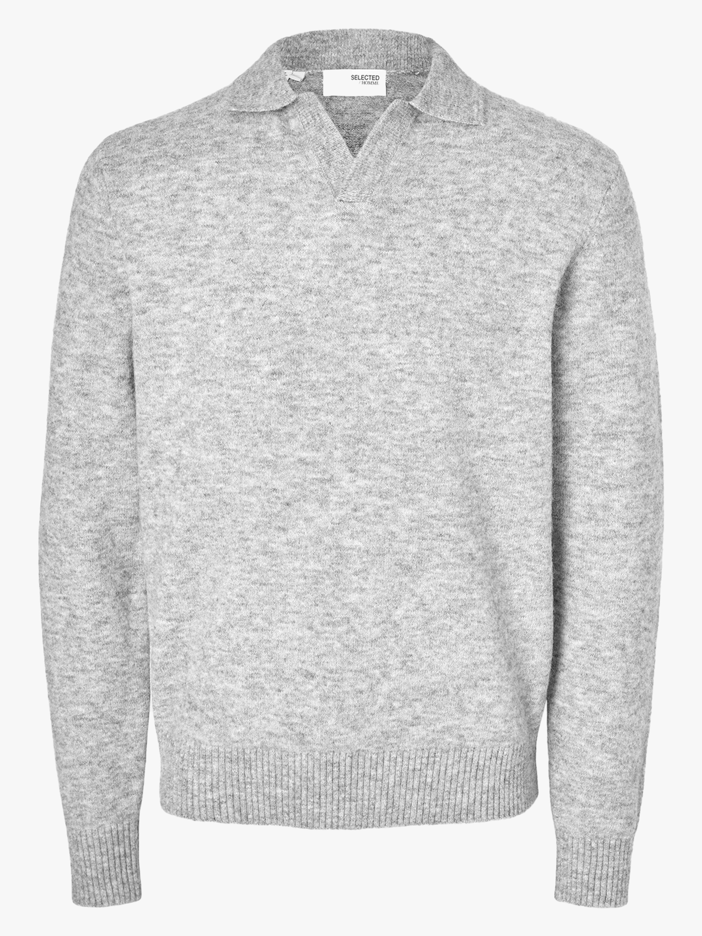 Rai Long Sleeve Knit Open Polo