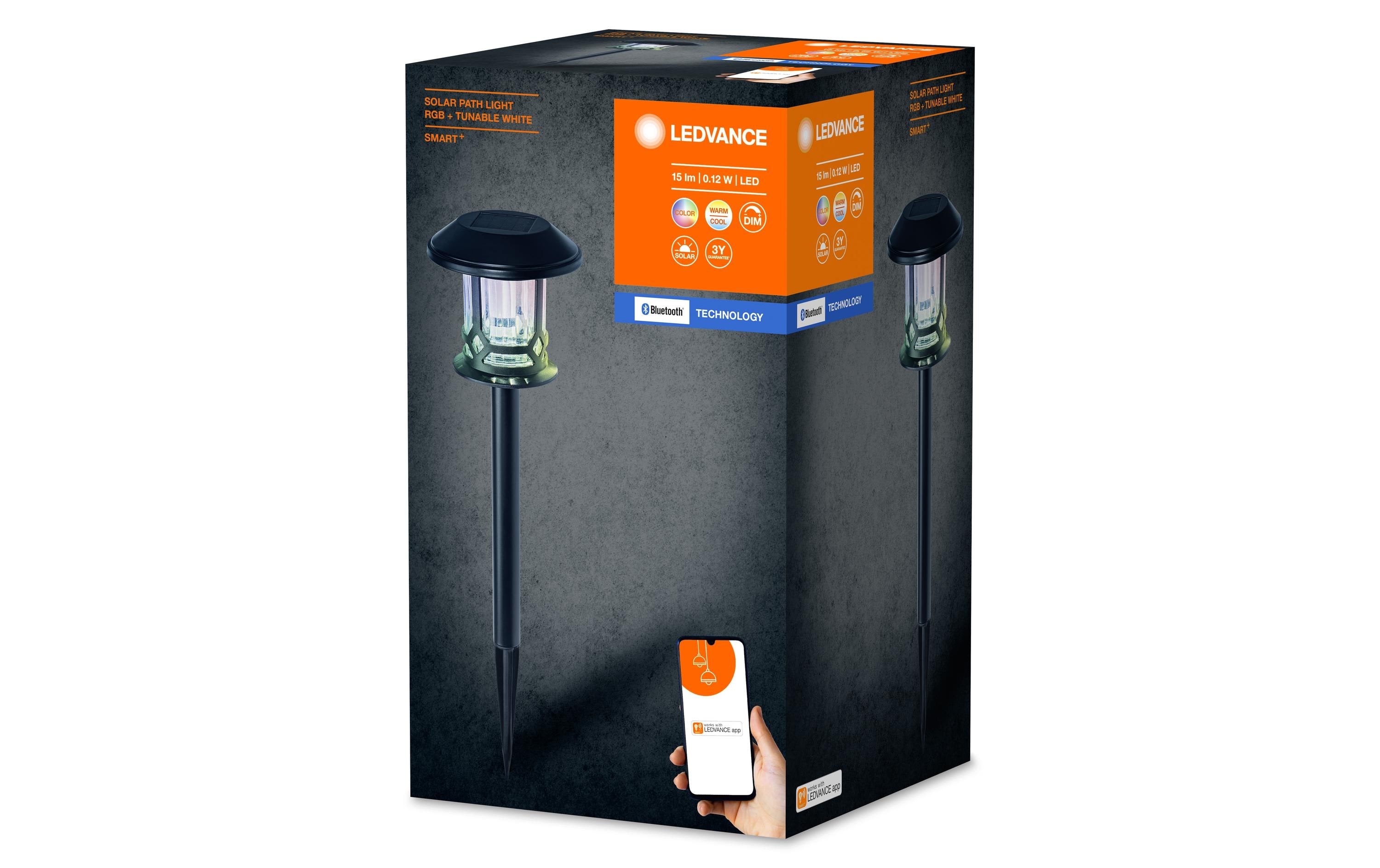 Outdoor Sockelleuchte Smart+ Solar Erdspiess, 3000-6500KSolarbetriebene LED-Aussenleuchten