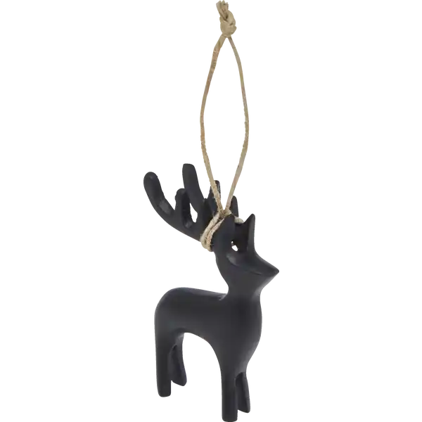 HÄNGER METALL HIRSCH GOLD / SCHWARZ