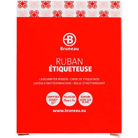 Ruban polyester 19 mm blanc écriture noire