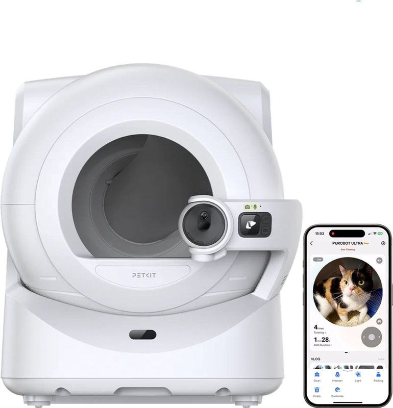 Petkit - Purobot Ultra - Automatische Zelfreinigende Kattenbak - Wit - Kunststof