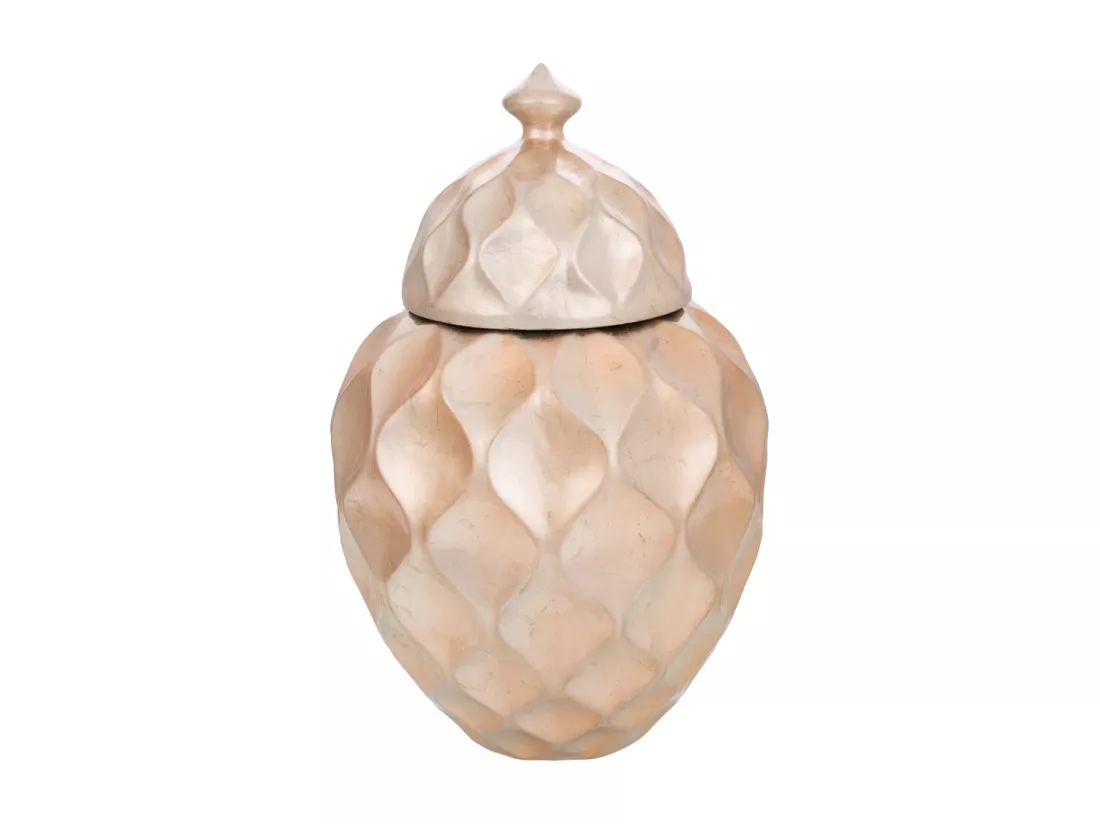 Vase en céramique doré 30,5x30,5x47h