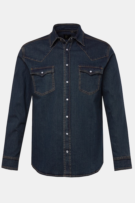 JP 1880 Jeanshemd, Langarm, Vintage-Look, Kentkragen, Modern Fit, bis 8 XL
