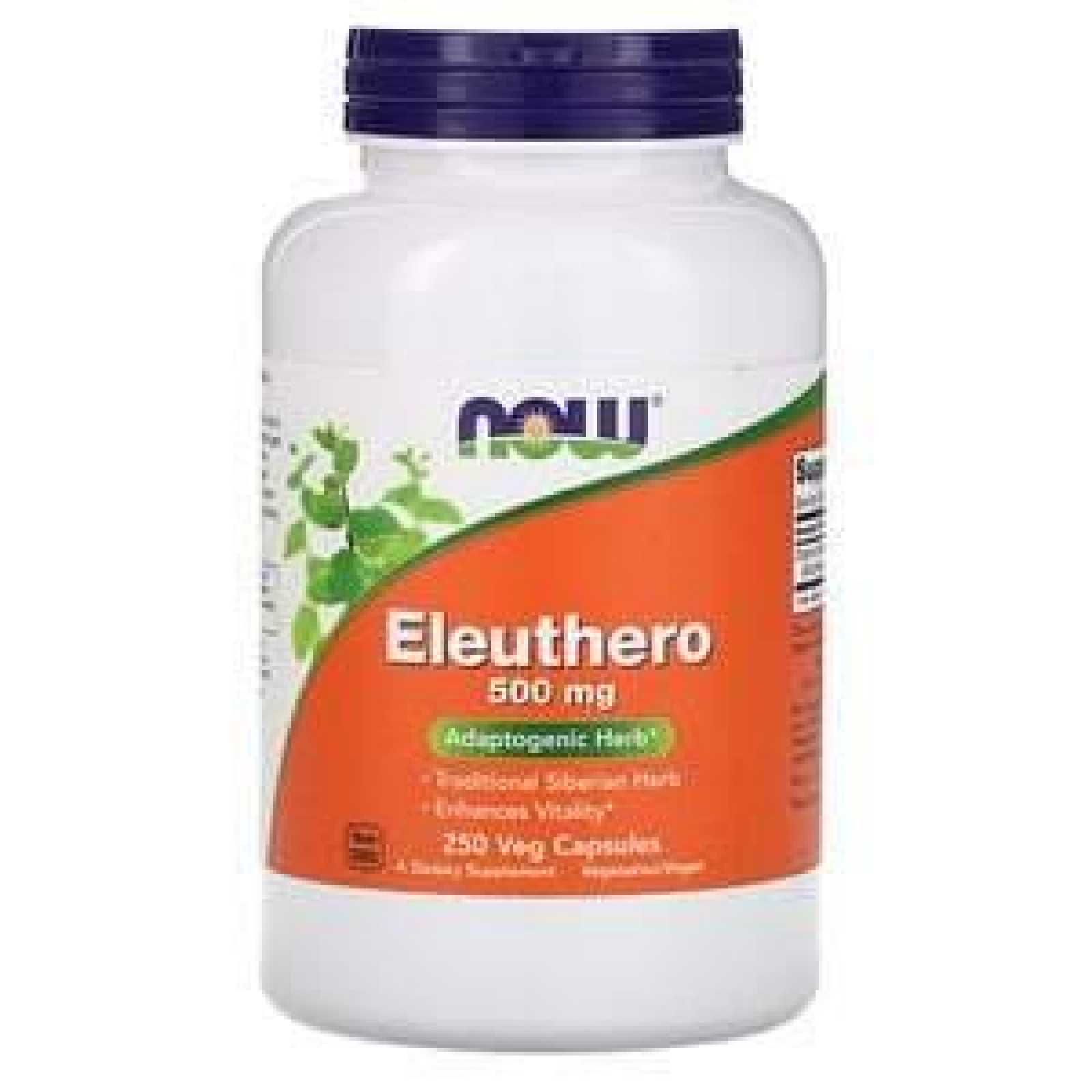 NOW Foods Eleuthero 250 cápsulas lisas