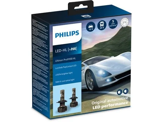 Philips Ultinon Pro9100 LED H4 12/24V - Sæt