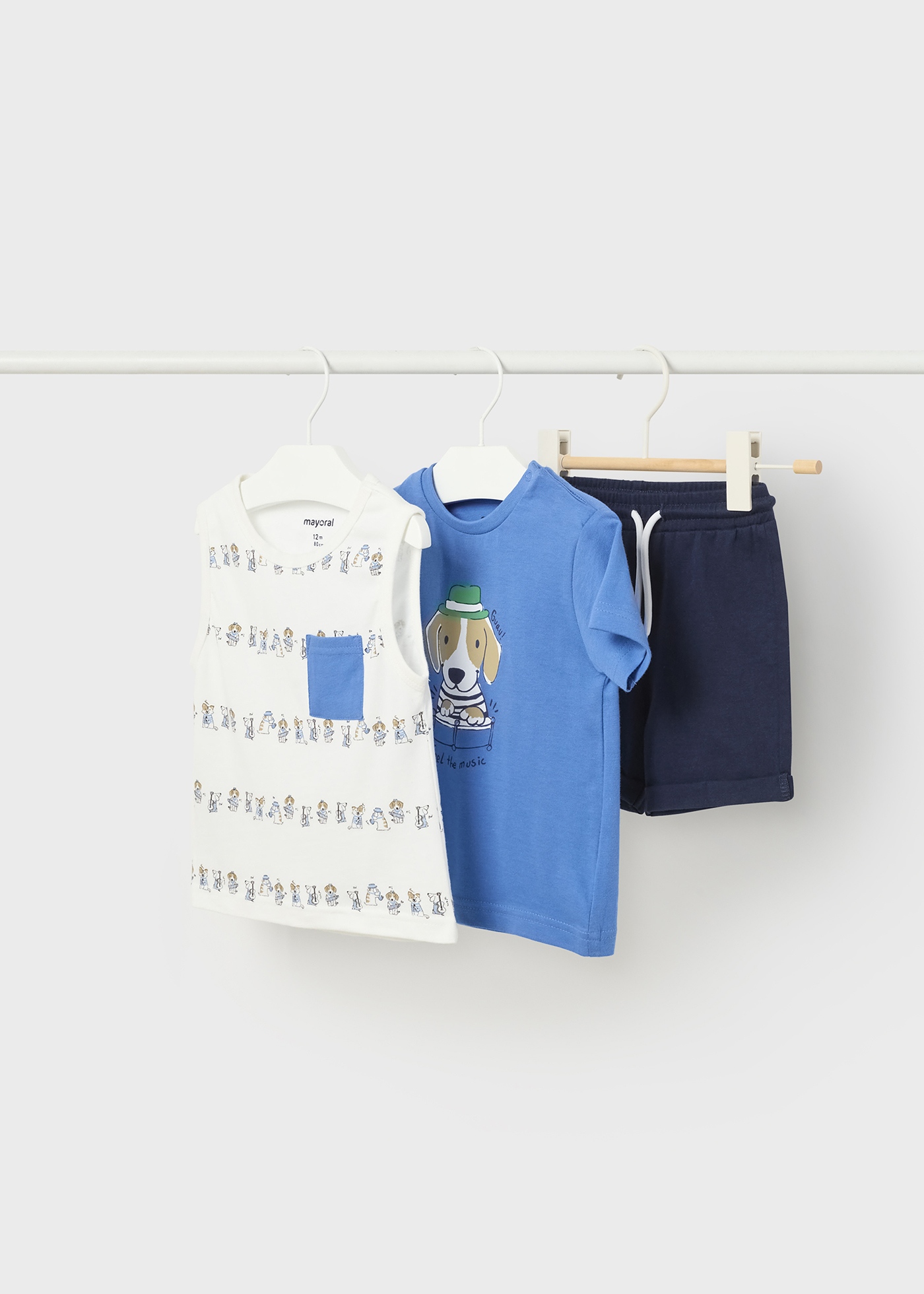 Conjunto de 3 peças em algodão sustentável para bebê