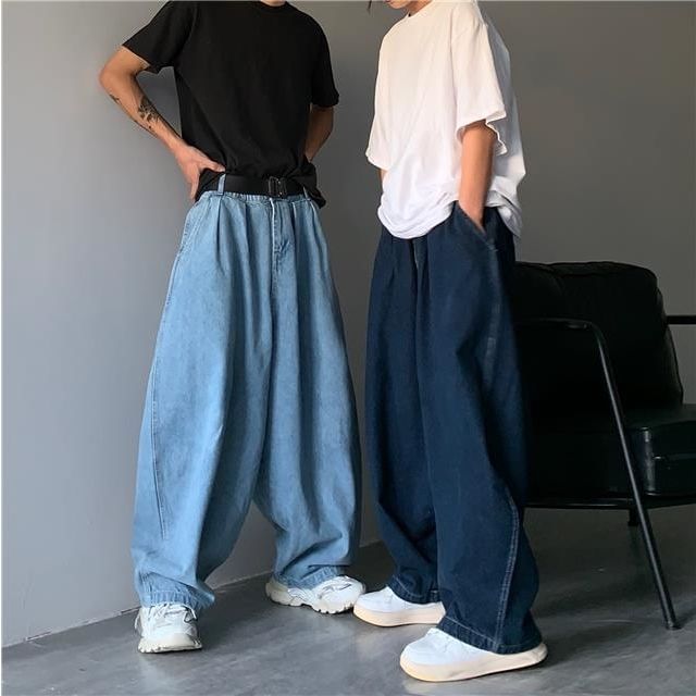 Fushet - Mid Rise Washed Baggy Jeans