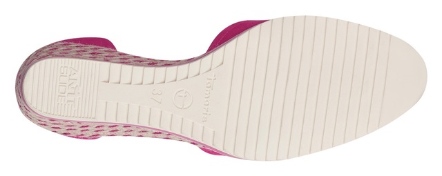 Tamaris Keilpumps  , Keilabsatz, Schlupfschuh, Riemchensandale mit modischem Jute-Besatz
