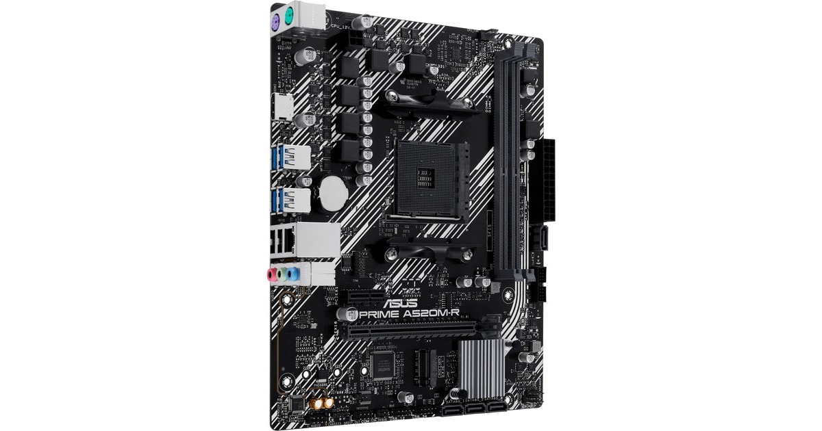 ASUSPRIME A520M-R socket AM4 moederbord  (RAID, Gb-LAN, Sound, µATX)