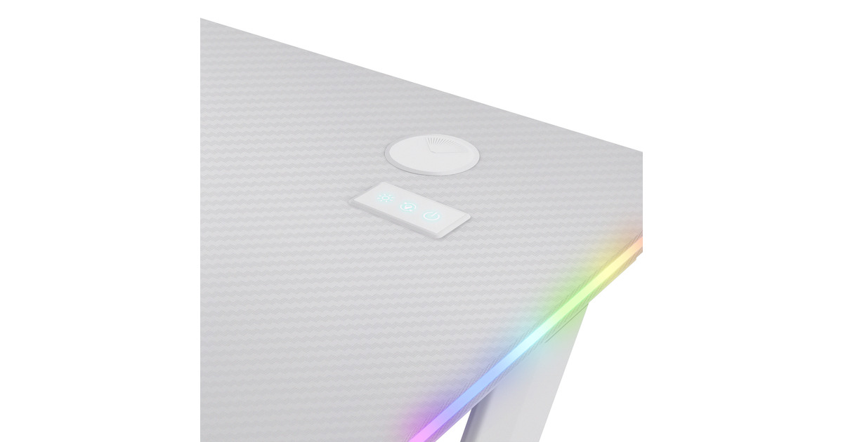 TrustGXT 709W Luminus RGB-gamingbureau gaming desk  (Wit)