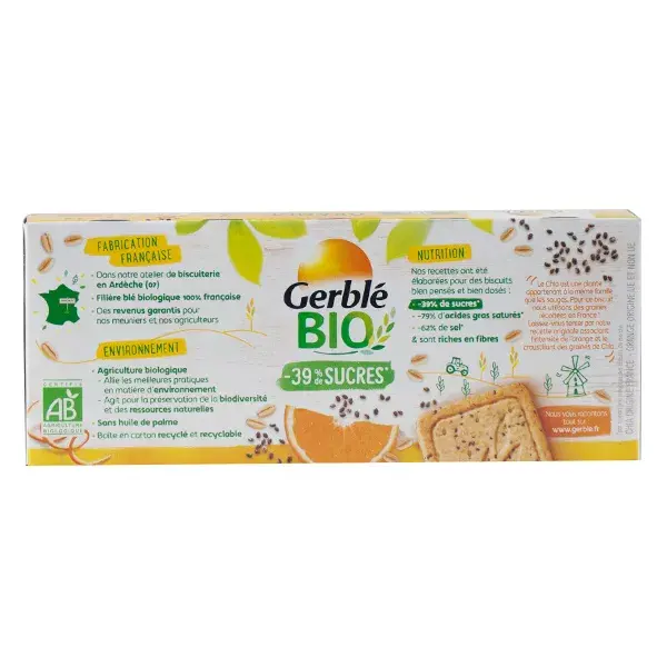 Sementes de Chia Orgânicas com Laranja Gerblé 132g