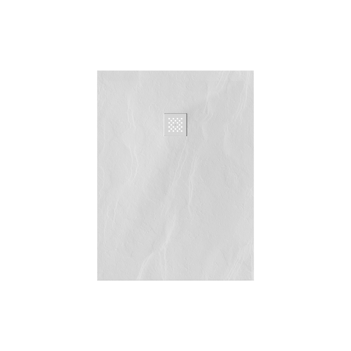 Brauer Asteroid douchevloer 90x120cm mineraalmarmer wit mat