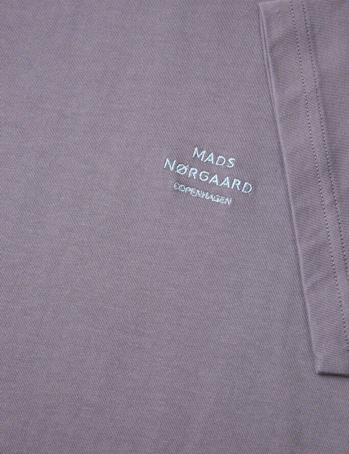 Mads Nørgaard - Copenhagen Cotton Jersey Frode Emb Logo Tee Grå