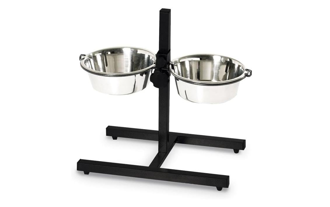 Napfständer Diner Bar, höhenverstellbarRückenschonender Doppelnapf, inkl. 2 Näpfen: 21 cm je 1.5 l
