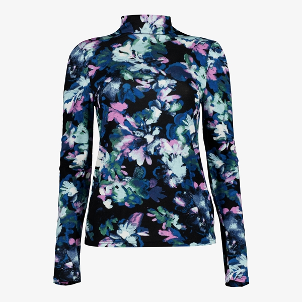 TwoDay dames coltrui met bloemenprint zwart/blauw