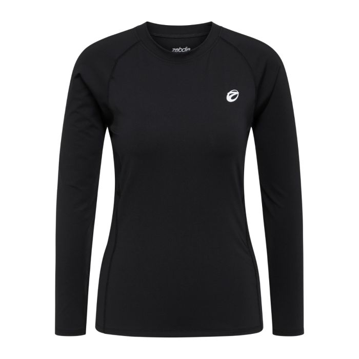 Zebdia Dame Undertøj og basislag Baselayer LS Tee Sort