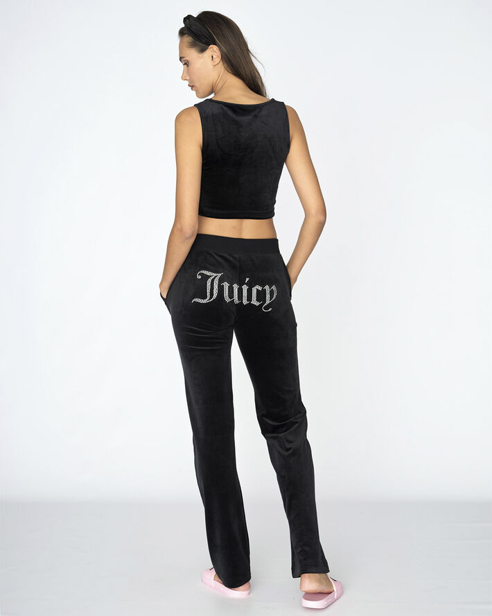 Juicy Couture Del Ray Diamante Track Pant Black