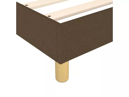 Sommier à lattes de lit Marron foncé 100x200 cm Tissu