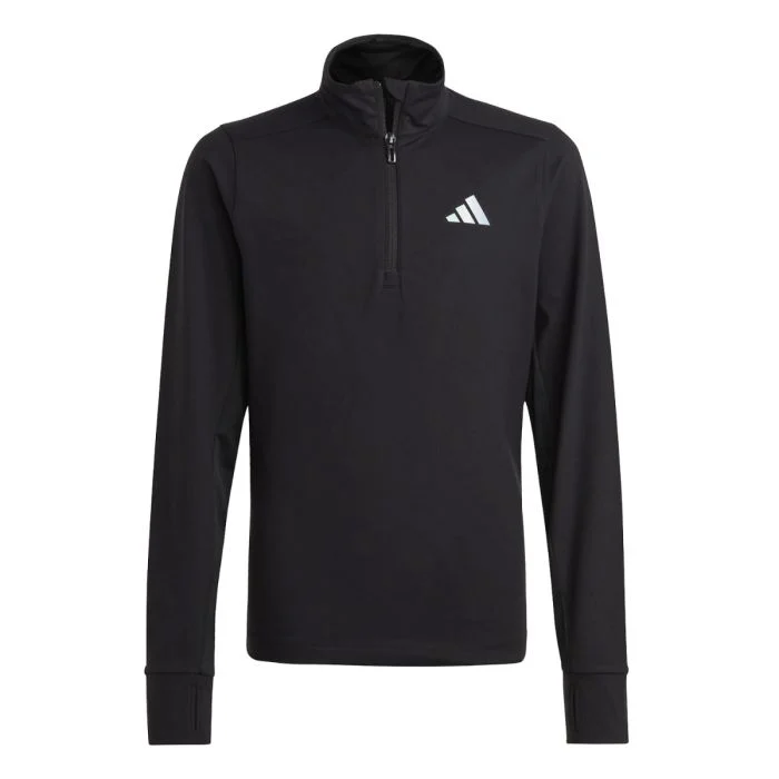 adidas Junior Trøjer Run 1/2 Zip Sort