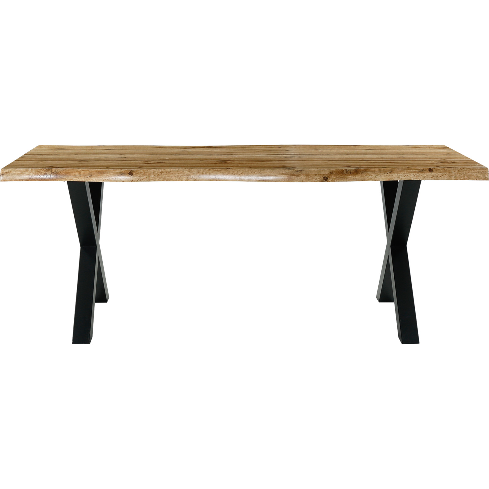Tisch Marlon Dekor Wildeiche, X-Fuss Met