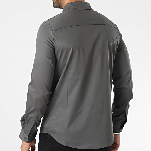 Chemises Manches Longues Gris Anthracite