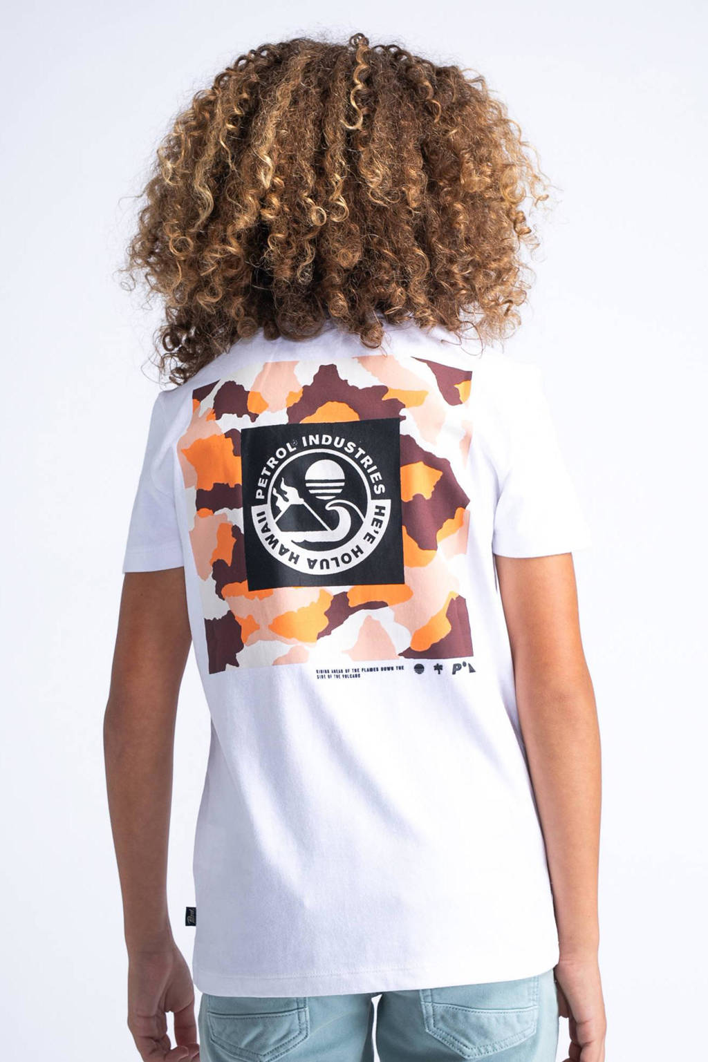 Petrol Industries T-shirt met logo wit