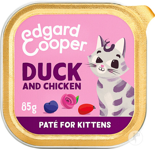 Edgard & Cooper Barquette Pâté Pour Chatons Canard & Poulet 85g