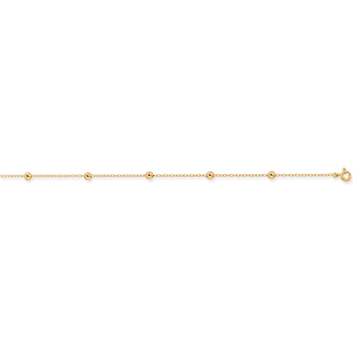 Bracelet Brillaxis 5 boules or jaune 9 carats