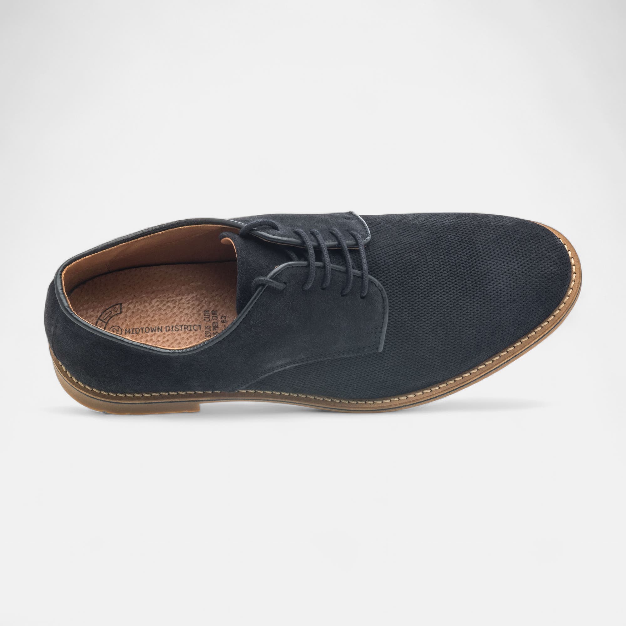 Derbies Homme en cuir bleu marine