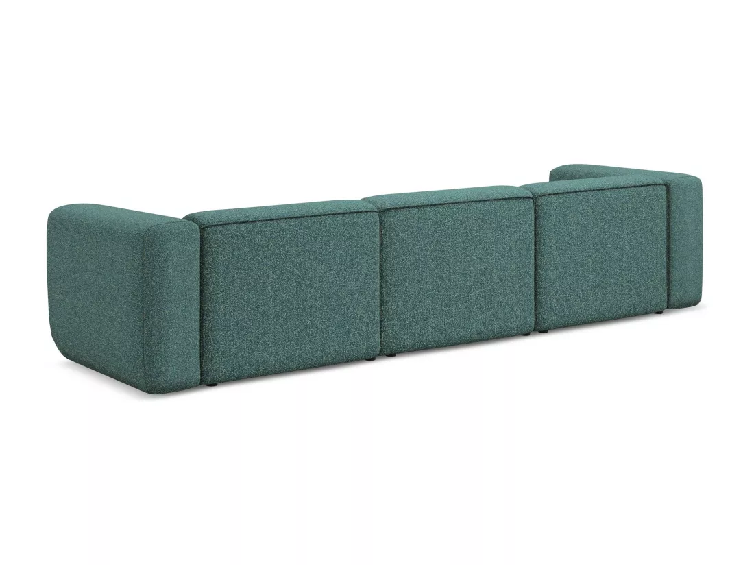 Canapé modulable 4 places en tissu texturé - marin - EKAHI