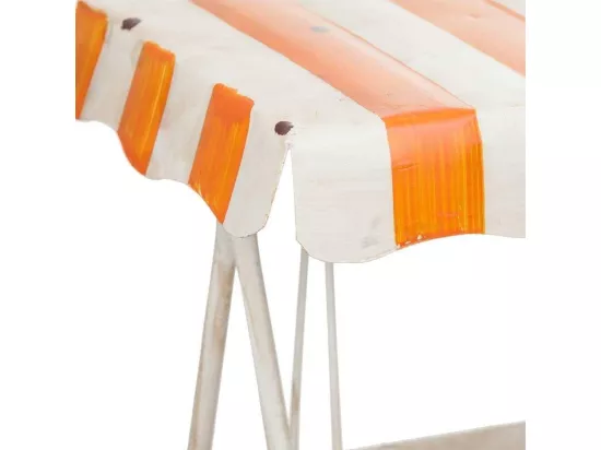 Banc porte-plantes en métal 31x21x38h