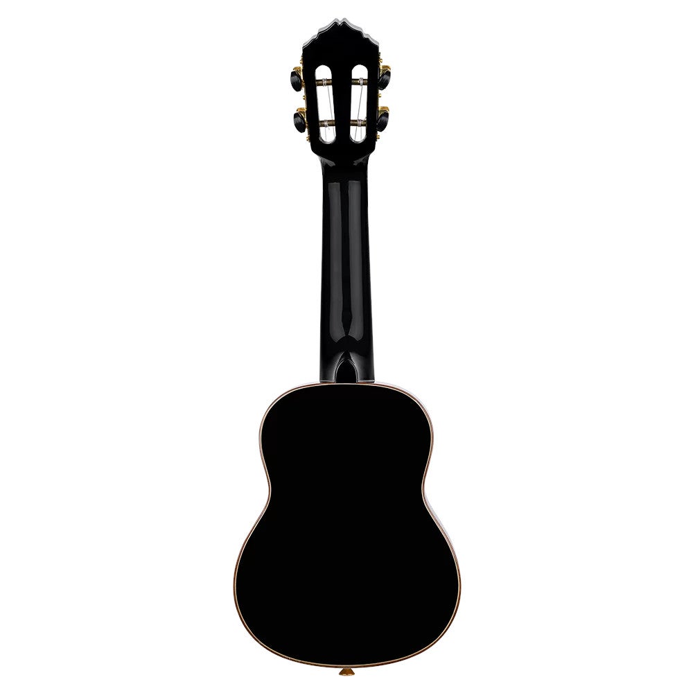 Ortega RUOX-SO Onyx Series Soprano Size Ukulele Black sopraan ukelele met gigbag